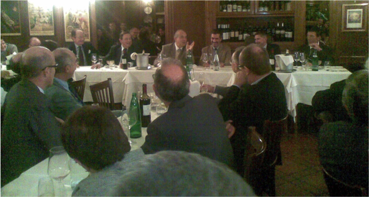 Nel ristorante di fronte alla presidenza Petronzio passa il testimone a Ferroni